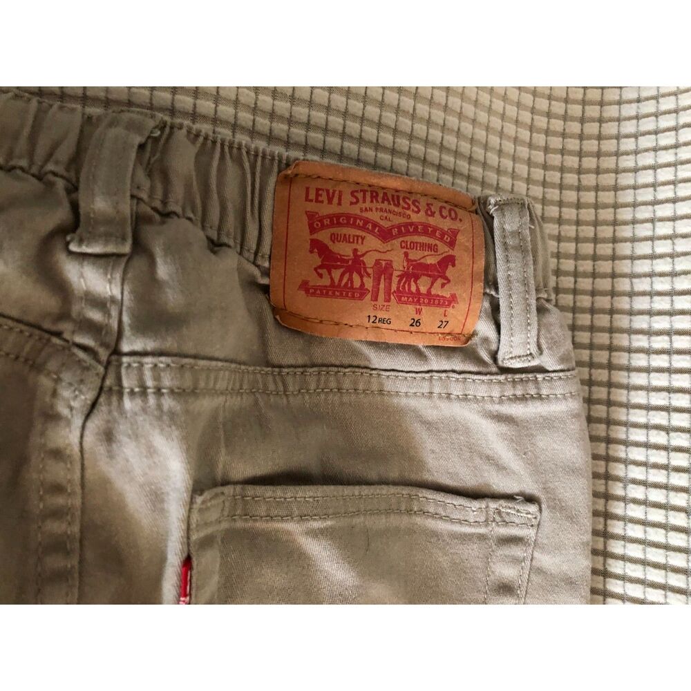 Levi’s Boys Pull-On Khaki Pants Size 12 Regular 26x27